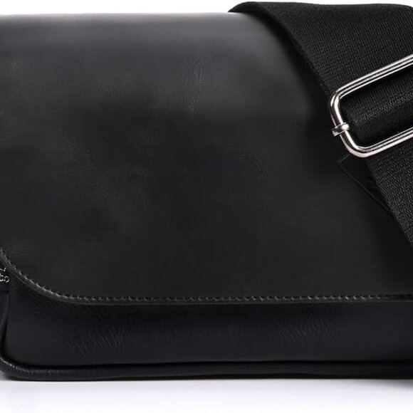 Men's Stylish Leather Anti-Theft Crossbody Bag - Original Design, 9x5in - Picture 1 of 7